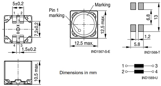 EPCOS / TDK B82477C SMT-Dual-Induktivitäten